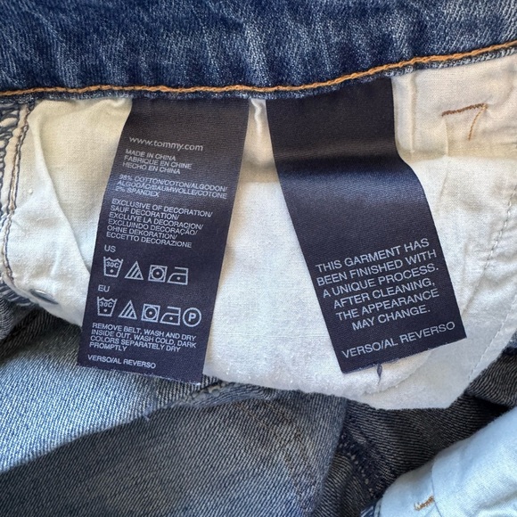 Women's Tommy Hilfiger Blue Ankle Cropped Jeans Denim Straight Fit Size 10 - Picture 4 of 5